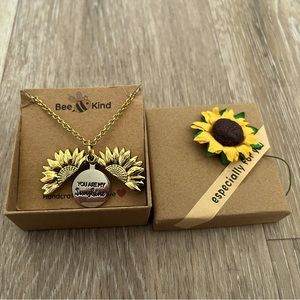 Sunflower Charm Necklace
